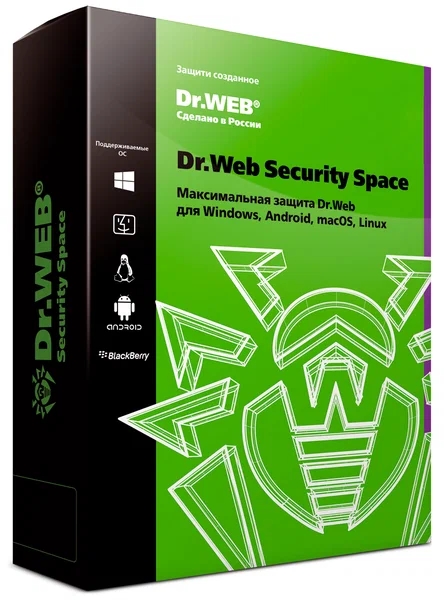 Антивирус Dr.Web Security Space на одно рабочее место на 2 года