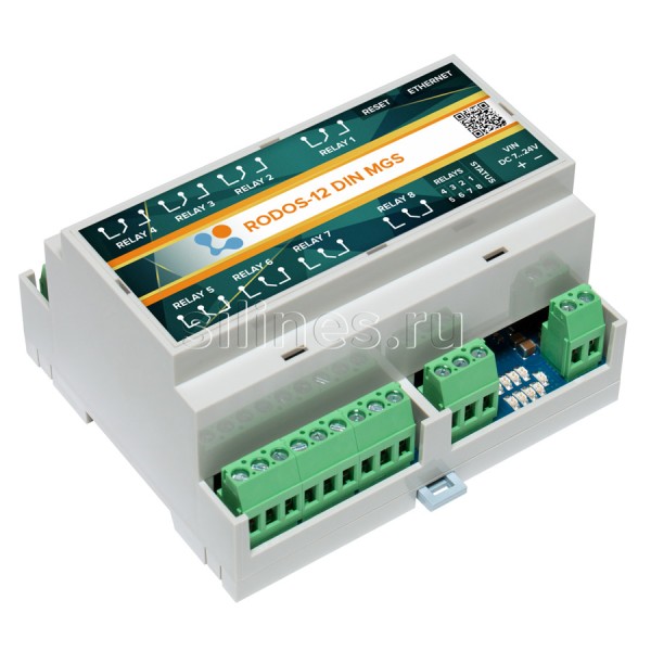Ethernet реле на DIN рейку на 8 релейных каналов RODOS-12 DIN MGS